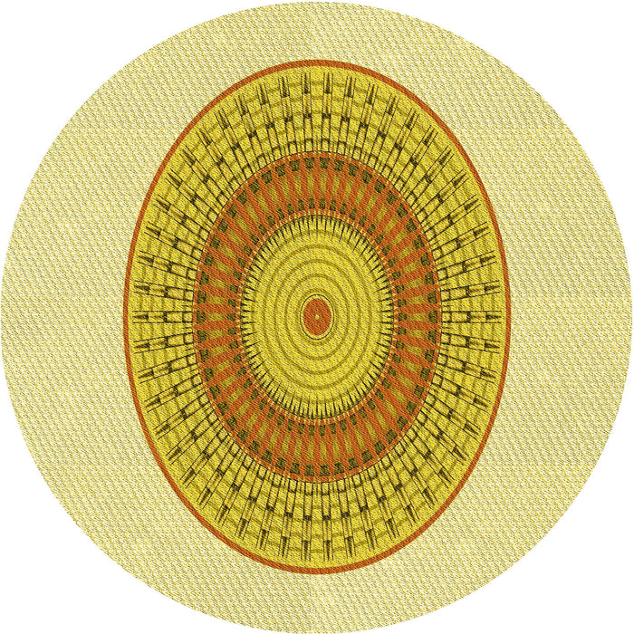 Square Machine Washable Transitional Caramel Brown Rug in a Living Room, wshpat2640yw