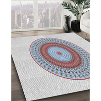 Patterned Water Blue Novelty Rug, pat2640