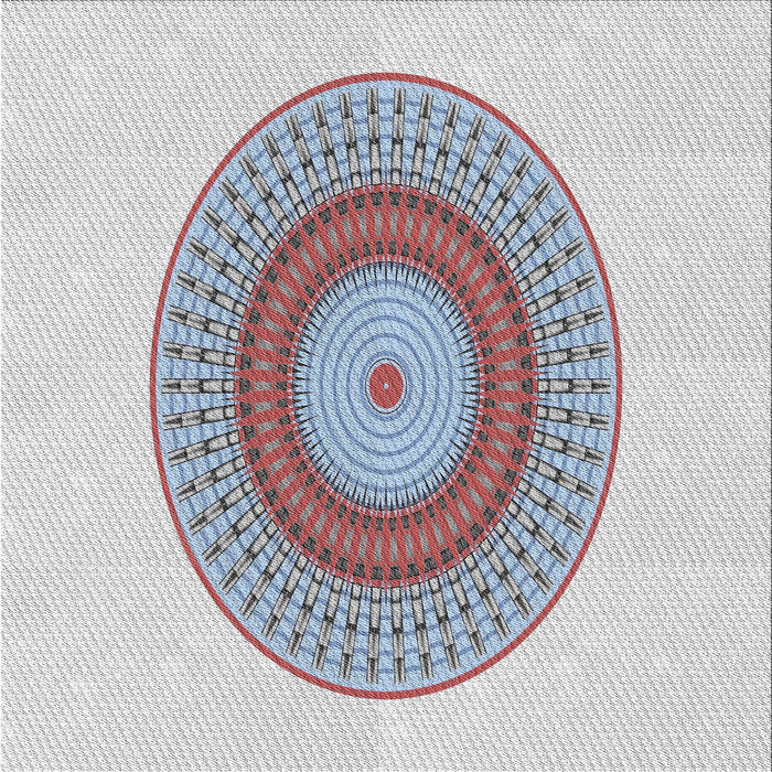 Square Patterned Water Blue Novelty Rug, pat2640