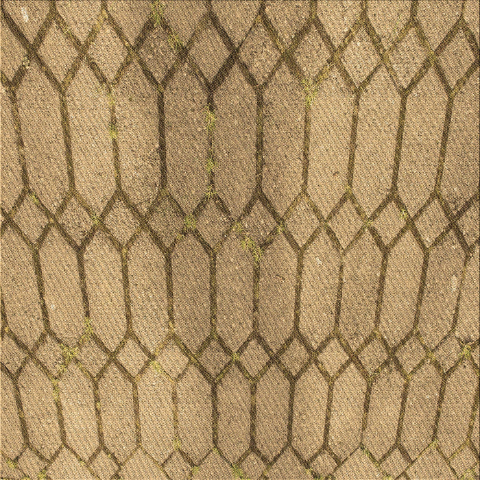 Round Patterned Orange Rug, pat2641brn