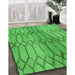 Machine Washable Transitional Neon Green Rug in a Family Room, wshpat2641grn