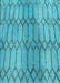Patterned Bright Turquoise Blue Rug, pat2641lblu