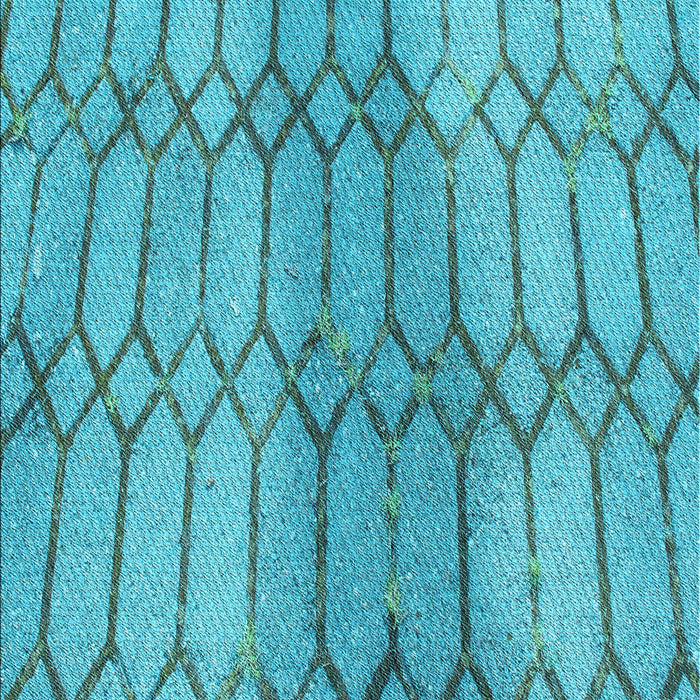 Patterned Bright Turquoise Blue Rug, pat2641lblu