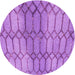 Square Patterned Violet Purple Rug, pat2641pur