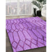 Patterned Violet Purple Rug in Family Room, pat2641pur