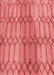 Patterned Ruby Red Rug, pat2641rd