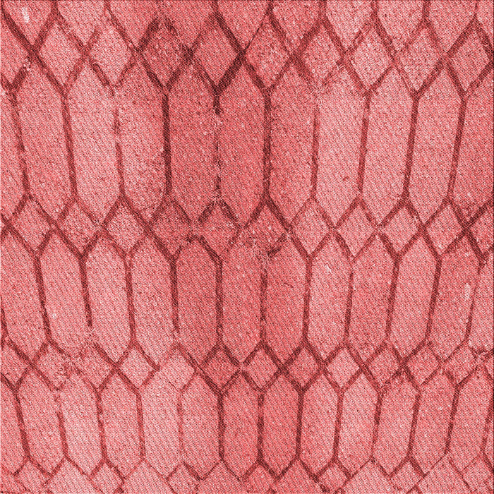 Round Patterned Ruby Red Rug, pat2641rd