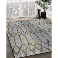 Patterned Carbon Gray Novelty Rug, pat2641