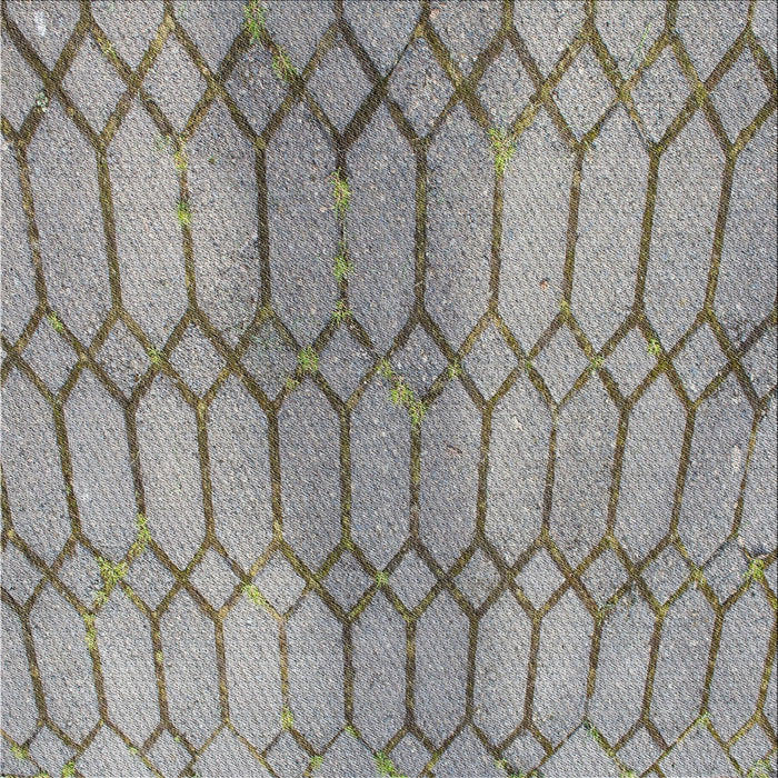 Square Patterned Carbon Gray Novelty Rug, pat2641