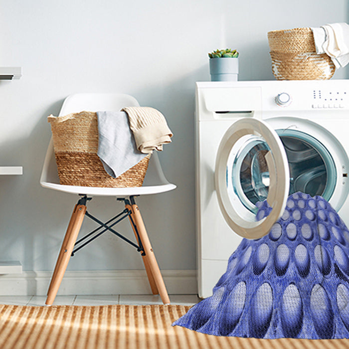 Machine Washable Transitional Ocean Blue Rug in a Washing Machine, wshpat2642blu