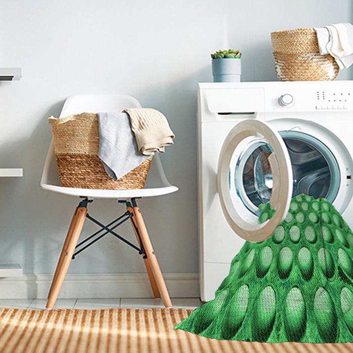 Machine Washable Transitional Neon Green Rug in a Washing Machine, wshpat2642grn