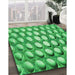 Machine Washable Transitional Neon Green Rug in a Family Room, wshpat2642grn