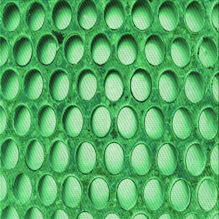 Round Patterned Neon Green Rug, pat2642grn