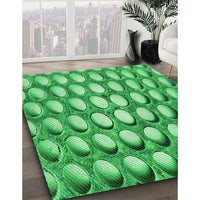 Patterned Neon Green Rug, pat2642grn