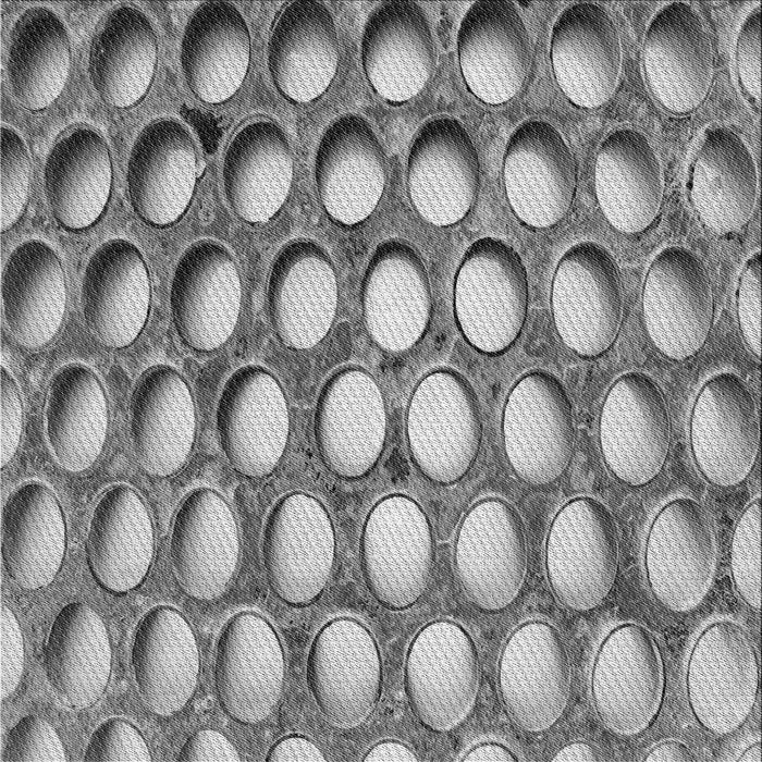 Round Patterned Cloud Gray Rug, pat2642gry