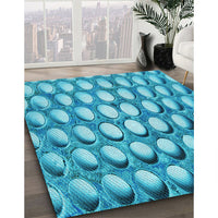 Patterned Blue Rug, pat2642lblu