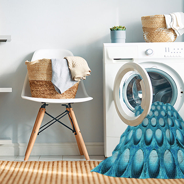 Machine Washable Transitional Blue Rug in a Washing Machine, wshpat2642lblu