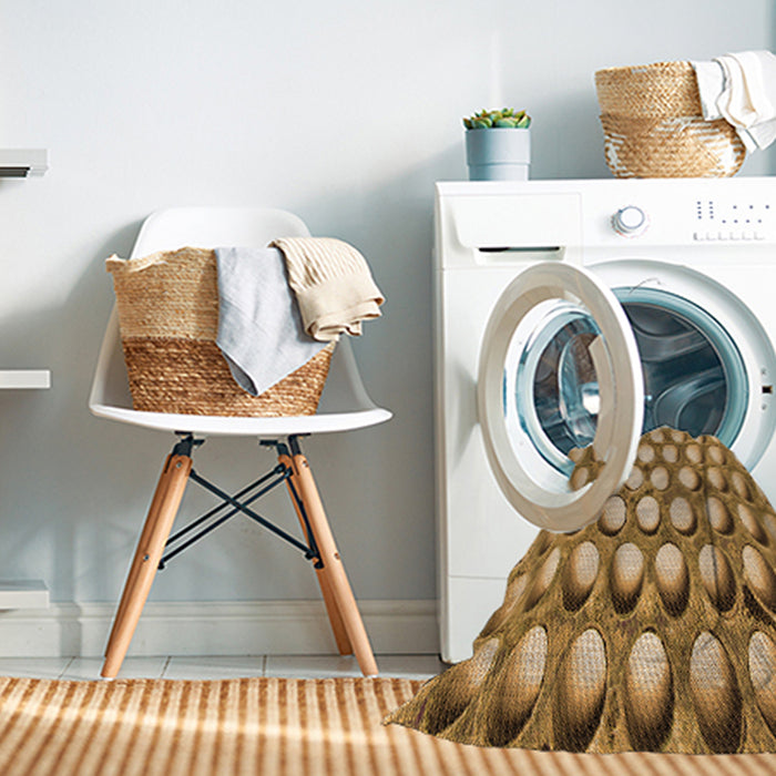 Machine Washable Transitional Orange Rug in a Washing Machine, wshpat2642org