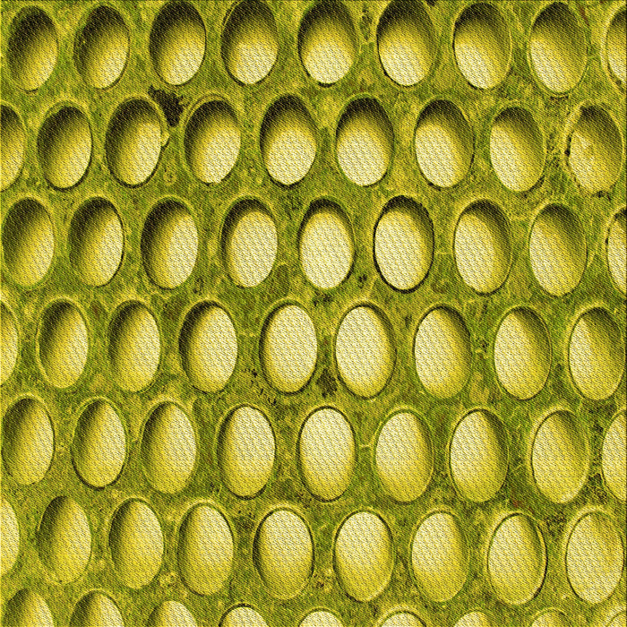 Round Patterned Olive Green Rug, pat2642yw