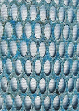 Patterned Sky Blue Novelty Rug, pat2642