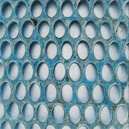 Square Patterned Sky Blue Novelty Rug, pat2642