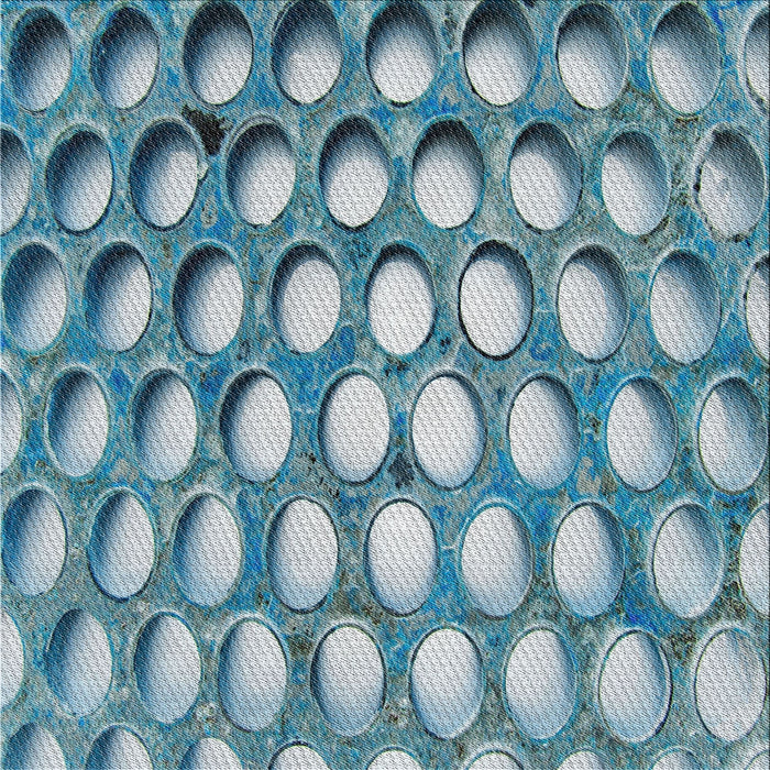 Square Patterned Sky Blue Novelty Rug, pat2642