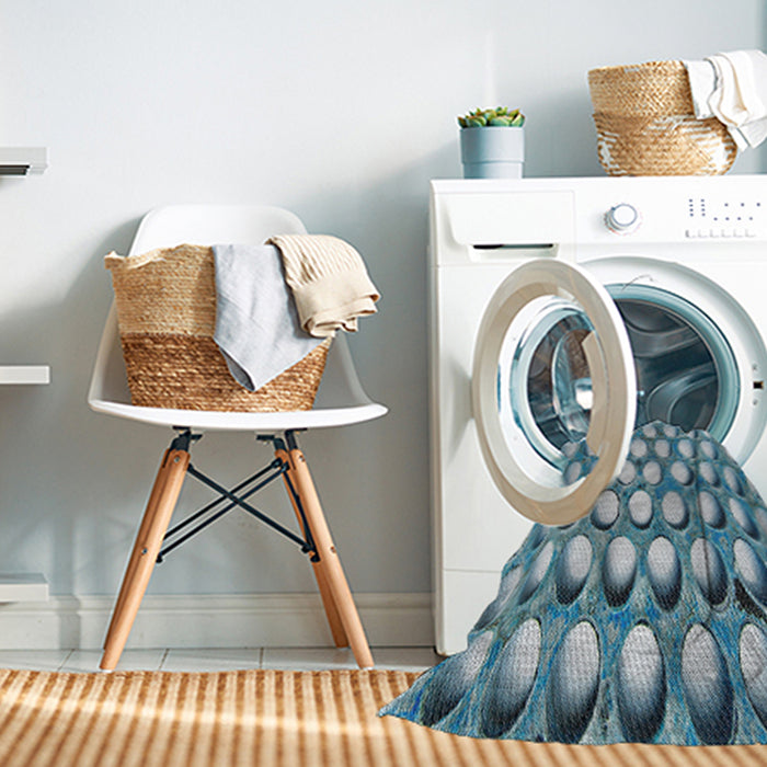 Machine Washable Transitional Sky Blue Rug in a Washing Machine, wshpat2642