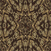 Round Patterned Black Brown Rug, pat2643brn