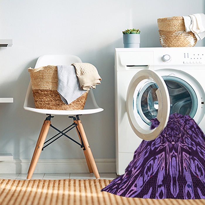 Machine Washable Transitional Purple Rug in a Washing Machine, wshpat2643pur