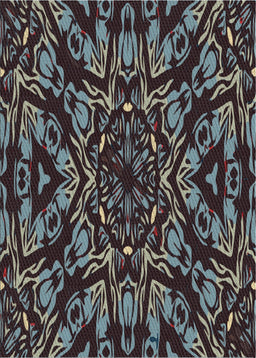 Patterned Silver Gray Novelty Rug, pat2643