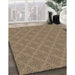 Patterned Brown Sand Brown Rug in Family Room, pat2644brn