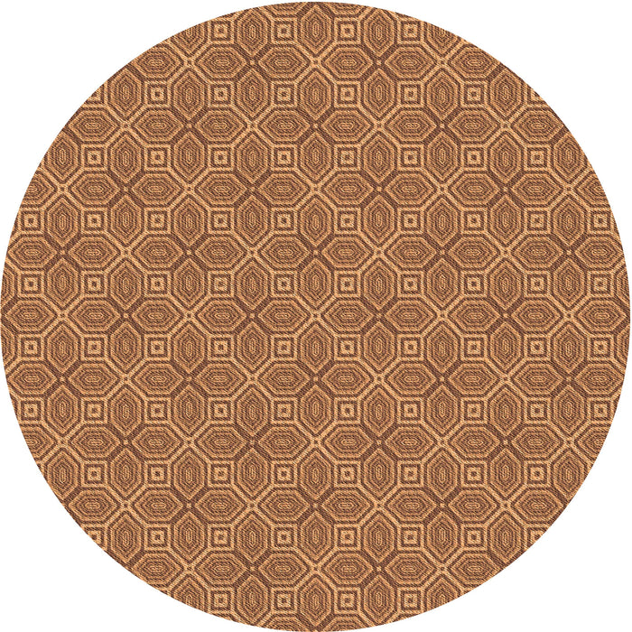 Square Patterned Orange Rug, pat2644org