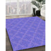 Patterned Purple Mimosa Purple Rug in Family Room, pat2644pur