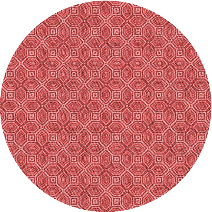 Square Patterned Red Rug, pat2644rd