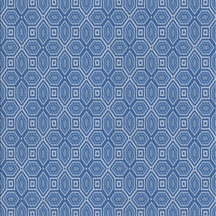 Patterned Denim Blue Novelty Rug, pat2644