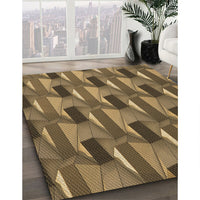 Patterned Cinnamon Brown Rug, pat2645brn