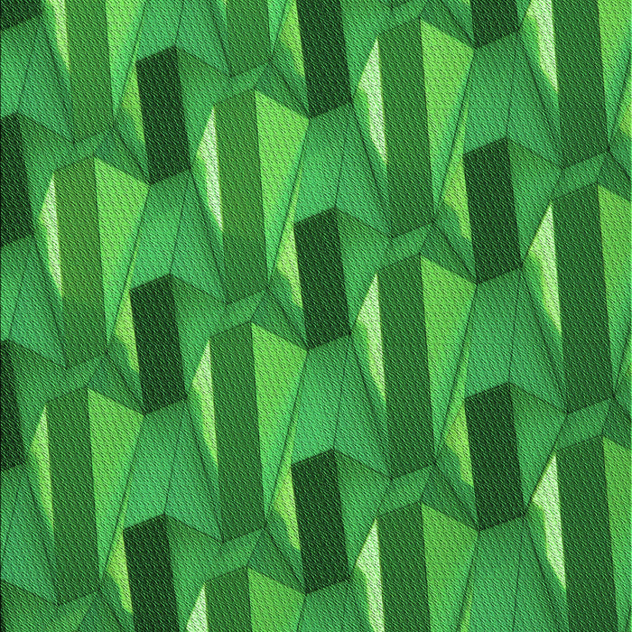 Patterned Green Rug, pat2645grn