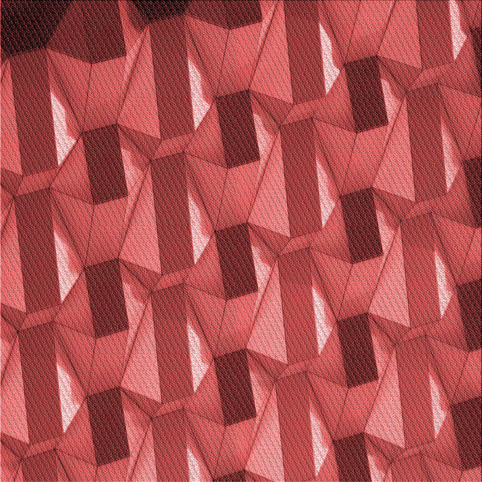 Round Patterned Red Rug, pat2645rd