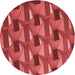 Square Patterned Red Rug, pat2645rd