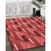 Machine Washable Transitional Red Rug in a Family Room, wshpat2645rd