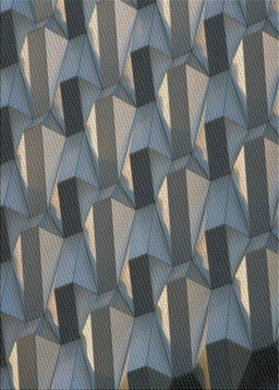 Patterned Gunmetal Gray Novelty Rug, pat2645
