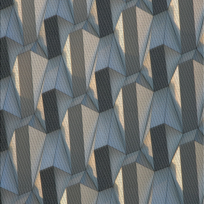 Patterned Gunmetal Gray Novelty Rug, pat2645