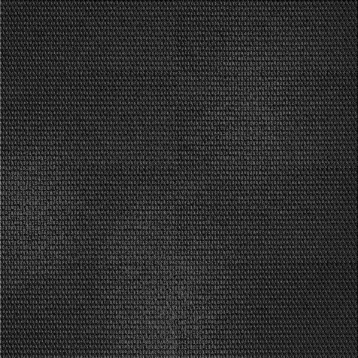 Round Patterned Black Rug, pat2646gry