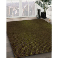 Patterned Dark Bronze Brown Rug, pat2646org