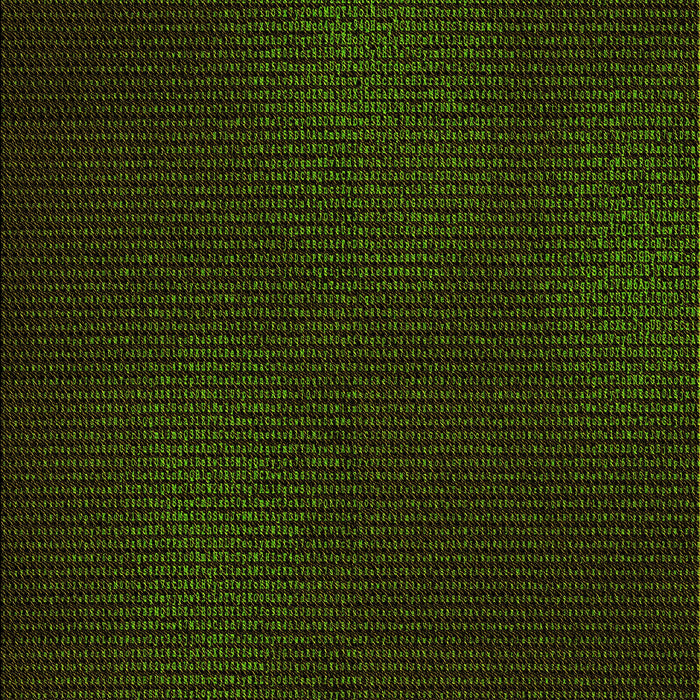 Patterned Black Rug, pat2646yw