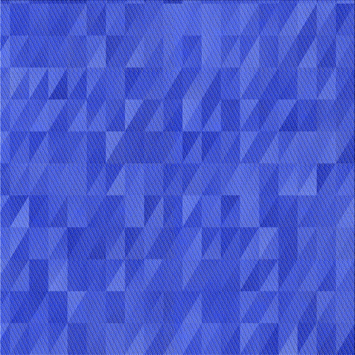 Round Patterned Blue Rug, pat2648blu