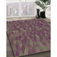 Patterned Dark Almond Brown Rug, pat2648brn