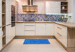 Patterned Blue Rug in a Kitchen, pat2648lblu