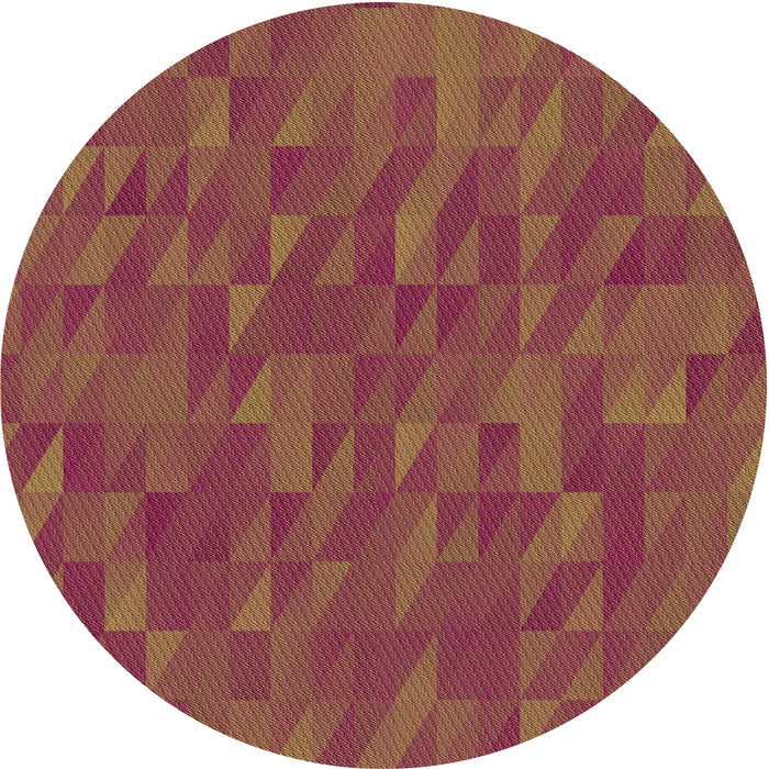 Square Patterned Bright Maroon Red Rug, pat2648org