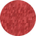 Square Machine Washable Transitional Red Rug in a Living Room, wshpat2648rd